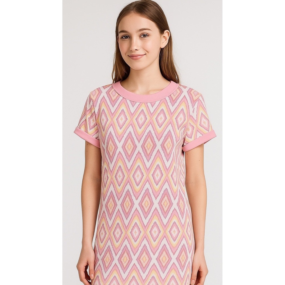 Women's Lula Roe Pink‎  Short-Sleeve Top- Size XXS Casual Spring